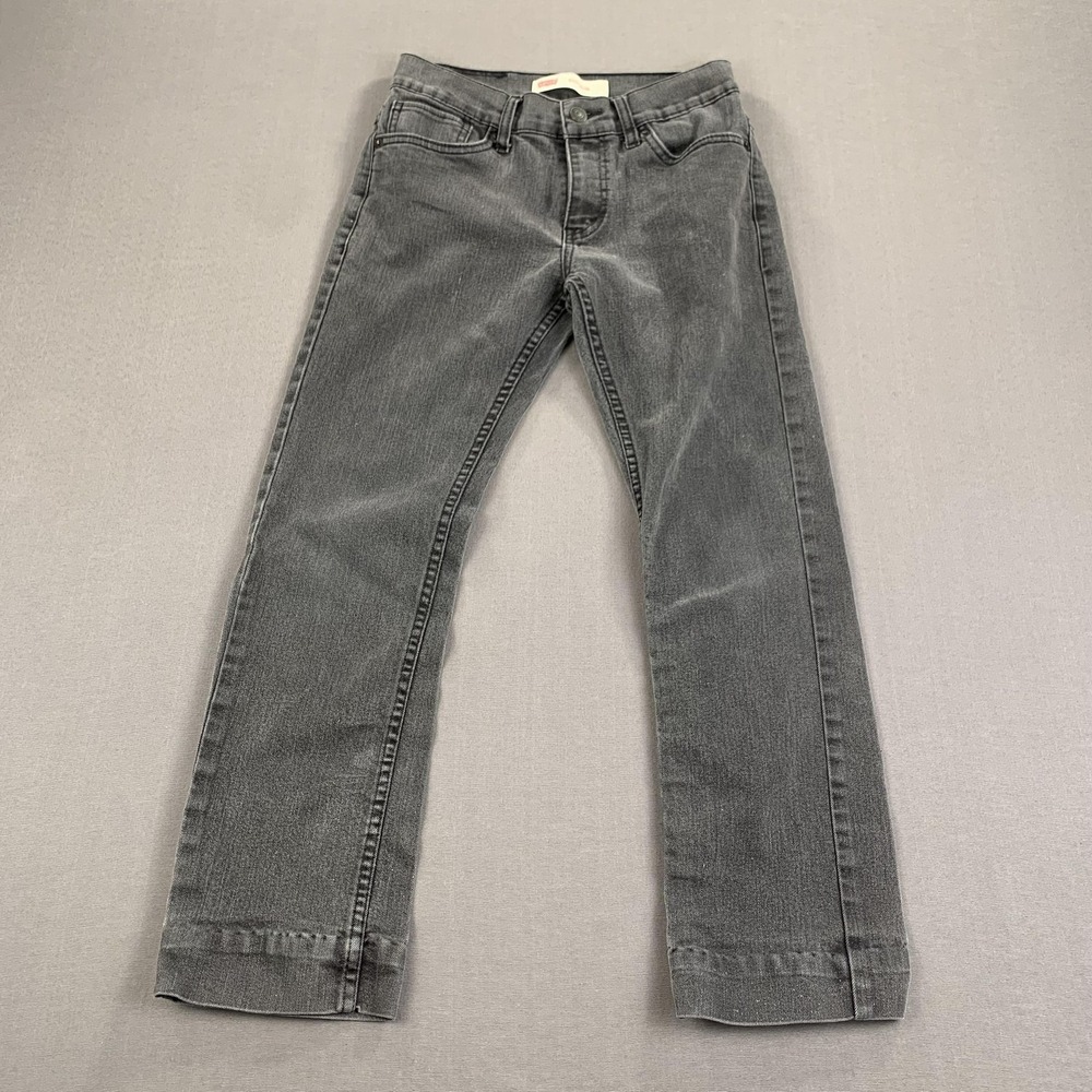 Levi's 511 Slim Jeans Youth‎ 14 Regular Gray W28 L27 Stretch Denim Boys Zip Fly